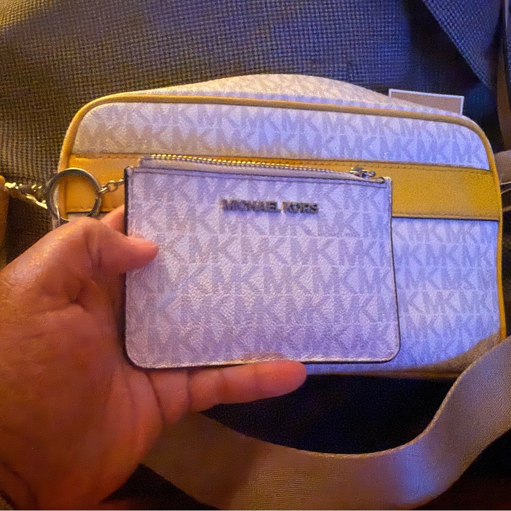 Michael Kors Gray and Yellow purse